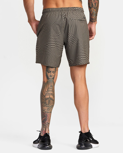 2 Yogger Stretch Elastic Waist Shorts 17" Beige V201TRYS RVCA