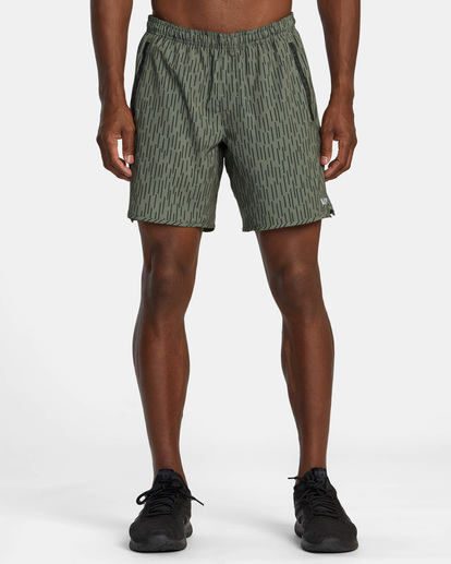 0 Yogger Stretch Elastic Waist Shorts 17" Beige V201TRYS RVCA