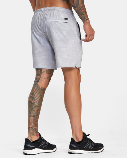 6 Yogger Stretch Elastic Waist Shorts 17" White V201TRYS RVCA