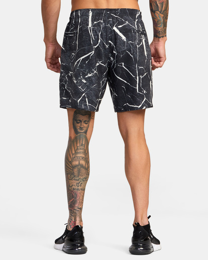 1 Yogger Stretch Elastic Waist Shorts 17" White V201TRYS RVCA