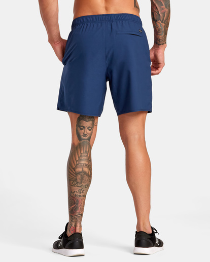 1 Yogger IV Elastic Waist Shorts 17" Blue V2091YGR RVCA