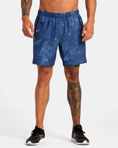1 Yogger IV Elastic Waist Shorts 17" Blue V2091YGR RVCA