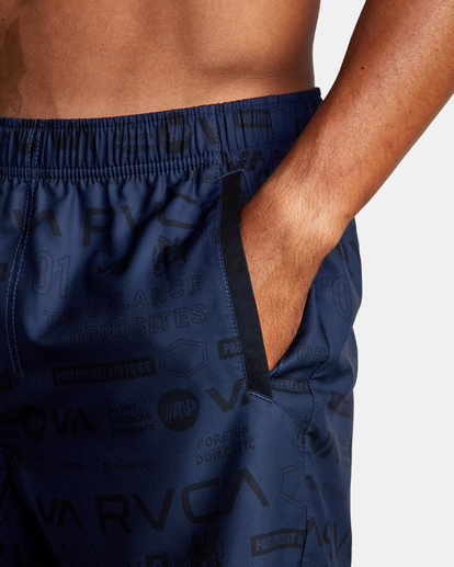 8 Yogger IV Elastic Waist Shorts 17" Blue V2091YGR RVCA