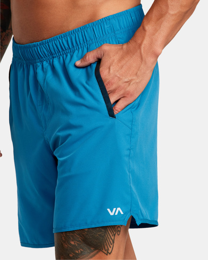 4 Yogger IV Elastic Waist Shorts 17" Blue V2091YGR RVCA