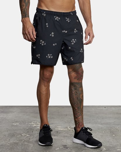 8 Yogger IV Elastic Waist Shorts 17" Black V2091YGR RVCA