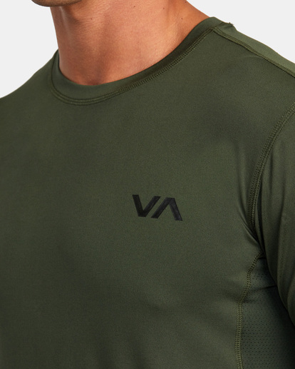 3 Sport Vent Long Sleeve Tee Brown V9011RSV RVCA