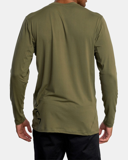 2 Sport Vent Long Sleeve Tee Green V9011RSV RVCA