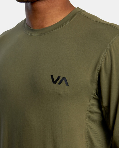 3 Sport Vent Long Sleeve Tee Green V9011RSV RVCA