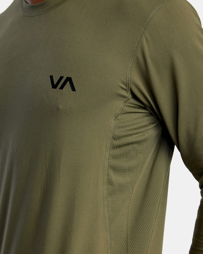 7 Sport Vent Long Sleeve Tee Green V9011RSV RVCA