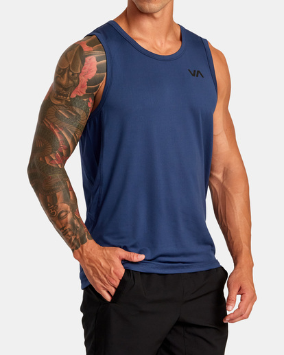 6 Sport Vent Tank Top Blue V9031RST RVCA
