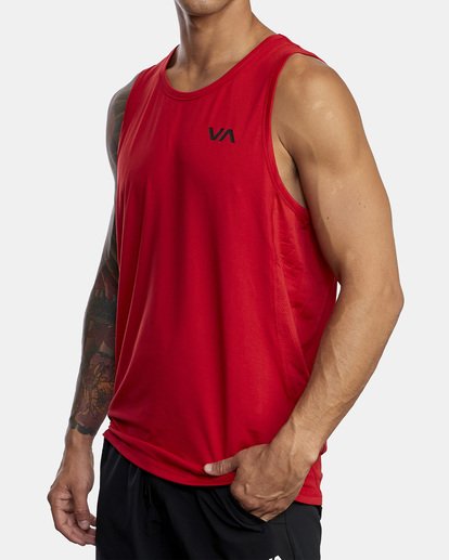 4 Sport Vent Tank Top Red V9031RST RVCA