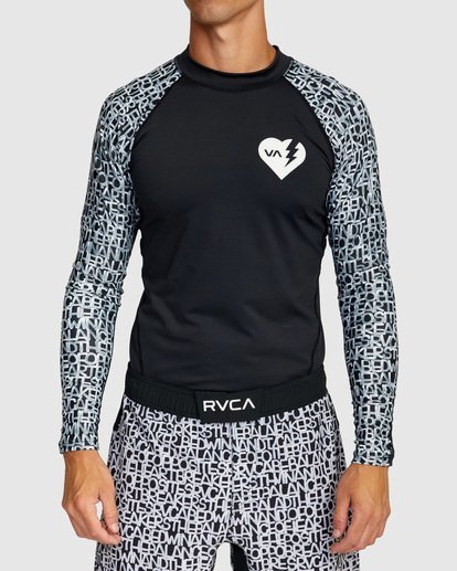 2 BEDWIN LONG SLEEVE RASHGUARD  VR013RRG RVCA