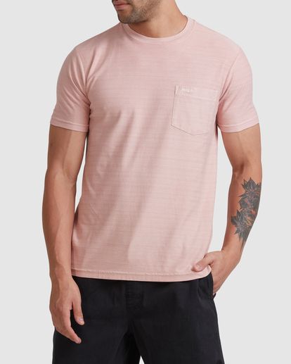 7 Texture Stripe - T-Shirt for Men Gray W1KTRDRVP1 RVCA