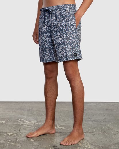 4 Perry 17" - Elasticated Shorts for Men Blue W1VORHRVP1 RVCA