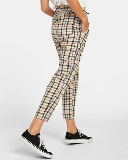 TETRAS PLAID HIGH RISE PANT