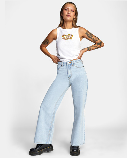 3 Coco Wide Leg Denim Pants Multicolor W3063RCO RVCA