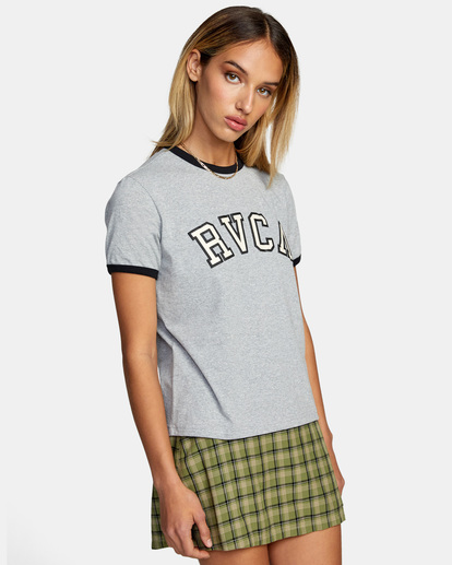 4 University - T-Shirt for Women Grey Z3SSSHRVF1 RVCA
