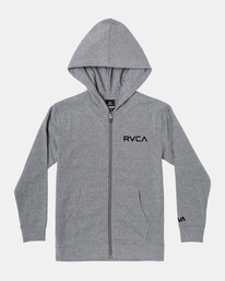 0 Boy's Ripper II Zip-Up Hoodie Grey AVBFT00127 RVCA