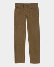 rvca, Boy's Daggers Pigment Slim Fit Corduroy Pants, CAMEL (cml) DAGGERS PIGMENT CORD AVBNP00100