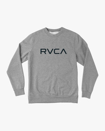 0 Boy's Big RVCA Crewneck Sweatshirt Grey AVBSF00121 RVCA