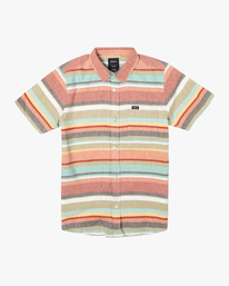 0 Boy's Riviera Short Sleeve Shirt Grey AVBWT00145 RVCA