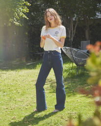 rvca, Camille Rowe Livin Denim Pants, INDIGO (ind) LIVIN AVJDP00104