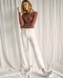 2 Camille Rowe Pops Denim Pants White AVJDP00105 RVCA