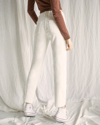 3 Camille Rowe Pops Denim Pants White AVJDP00105 RVCA