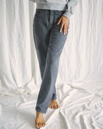 rvca, Camille Rowe Pops Denim Pants, STONE (stn) POPS AVJDP00105