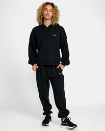 3 VA Essential Hoodie Black AVJFT00118 RVCA