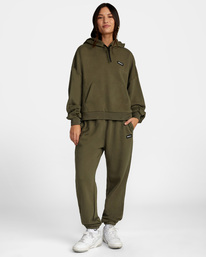 4 VA Essential Hoodie Green AVJFT00118 RVCA
