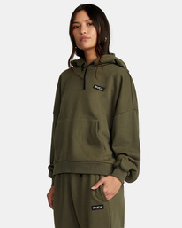 5 VA Essential Hoodie Green AVJFT00118 RVCA