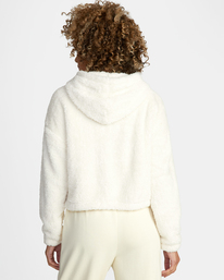 rvca, Fuzzy Zip-Up Fleece Hoodie, CLOUD (clo) FUZZY ZIP AVJFT00134
