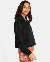 5 Day Off Fleece Jacket Black AVJFT00135 RVCA