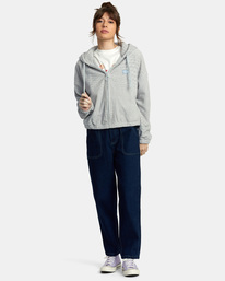 3 Daybreak Zip Fleece Grey AVJFT00137 RVCA
