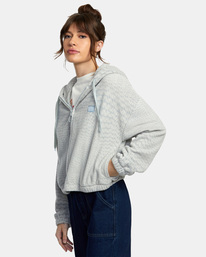 4 Daybreak Zip Fleece Grey AVJFT00137 RVCA