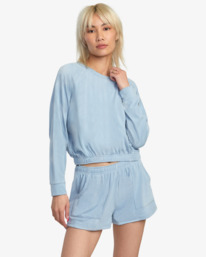 6 Seapoint Top Sweatshirt Blue AVJFT00138 RVCA