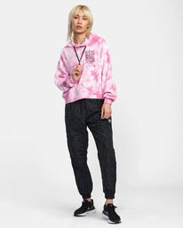 3 Thug Rose - Sudadera crop con capucha para Mujer Rosa AVJFT00139 RVCA