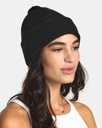 3 Essential - Beanie for Women Black AVJHA00117 RVCA
