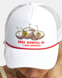 1 Coconuts Foamy Trucker Hat White AVJHA00160 RVCA
