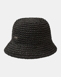3 Laguna Straw Bucket Hat Black AVJHA00162 RVCA