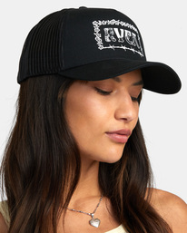 2 Overgrown Trucker Hat Black AVJHA00163 RVCA