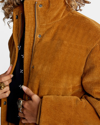 6 Eezeh corduroy Puffer JACKET Orange AVJJK00104 RVCA