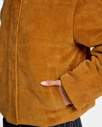 7 Eezeh corduroy Puffer JACKET Orange AVJJK00104 RVCA