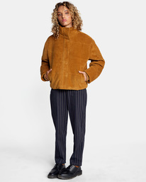 3 Eezeh corduroy Puffer JACKET Orange AVJJK00104 RVCA