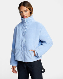 3 Eezeh corduroy Puffer JACKET Purple AVJJK00104 RVCA