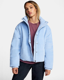 1 Eezeh corduroy Puffer JACKET Purple AVJJK00104 RVCA