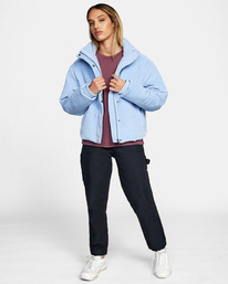 4 Eezeh corduroy Puffer JACKET Purple AVJJK00104 RVCA