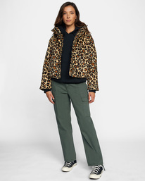 3 Eezeh corduroy Puffer JACKET Beige AVJJK00104 RVCA
