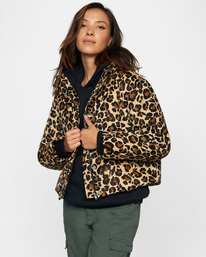 4 Eezeh corduroy Puffer JACKET Beige AVJJK00104 RVCA